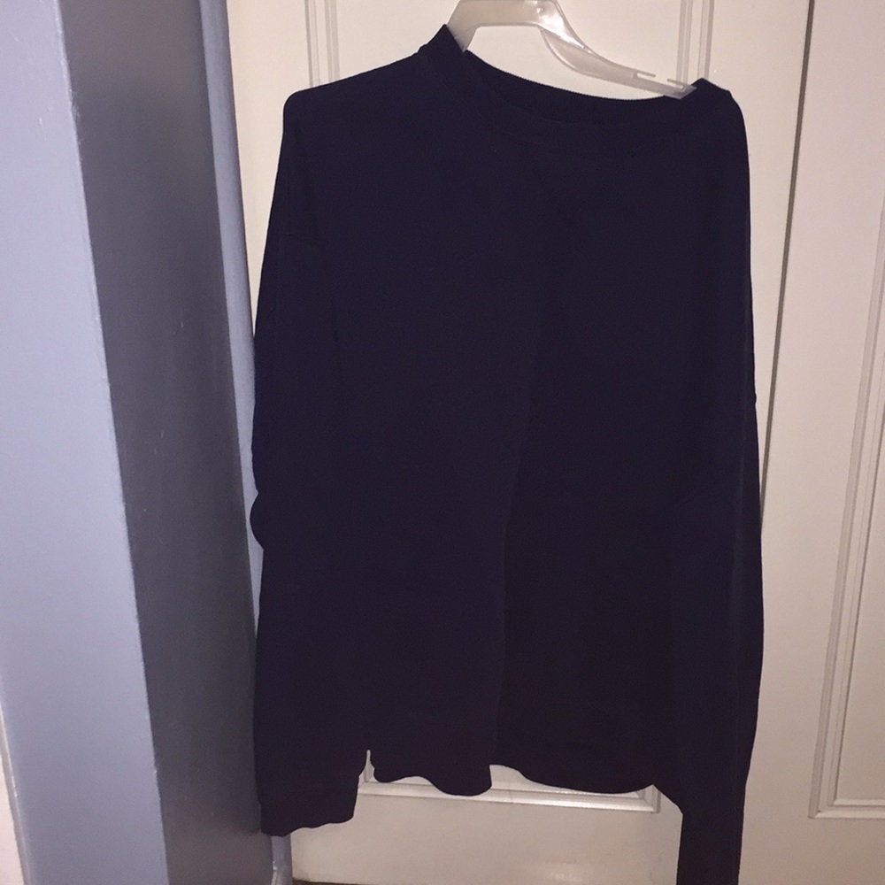 navy blue sweatshirt